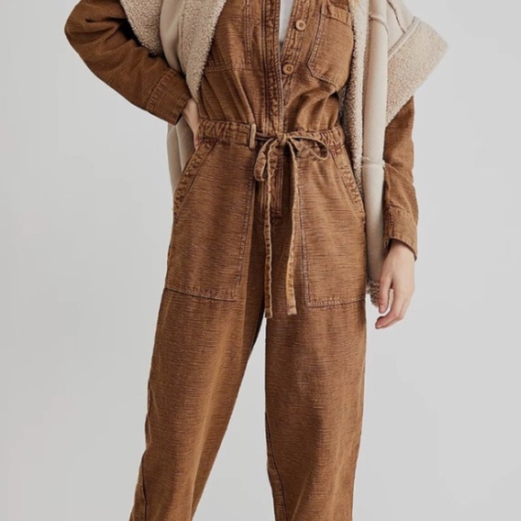 Free People Quinn Constructed Coveralls Jumpsuit Women's Denim - Picture 1 of 3